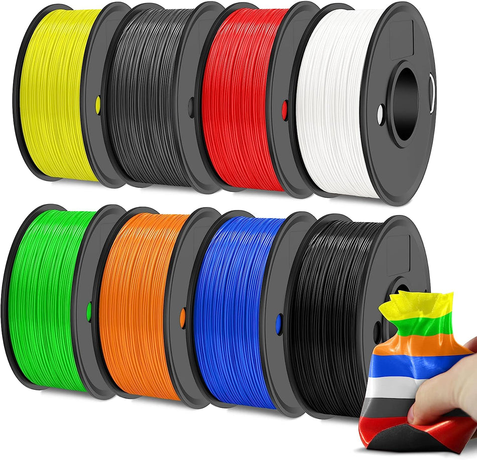 3D Printer Filament PLA+ ,Red, Green, Blue, Yellow and Orange color ,500g