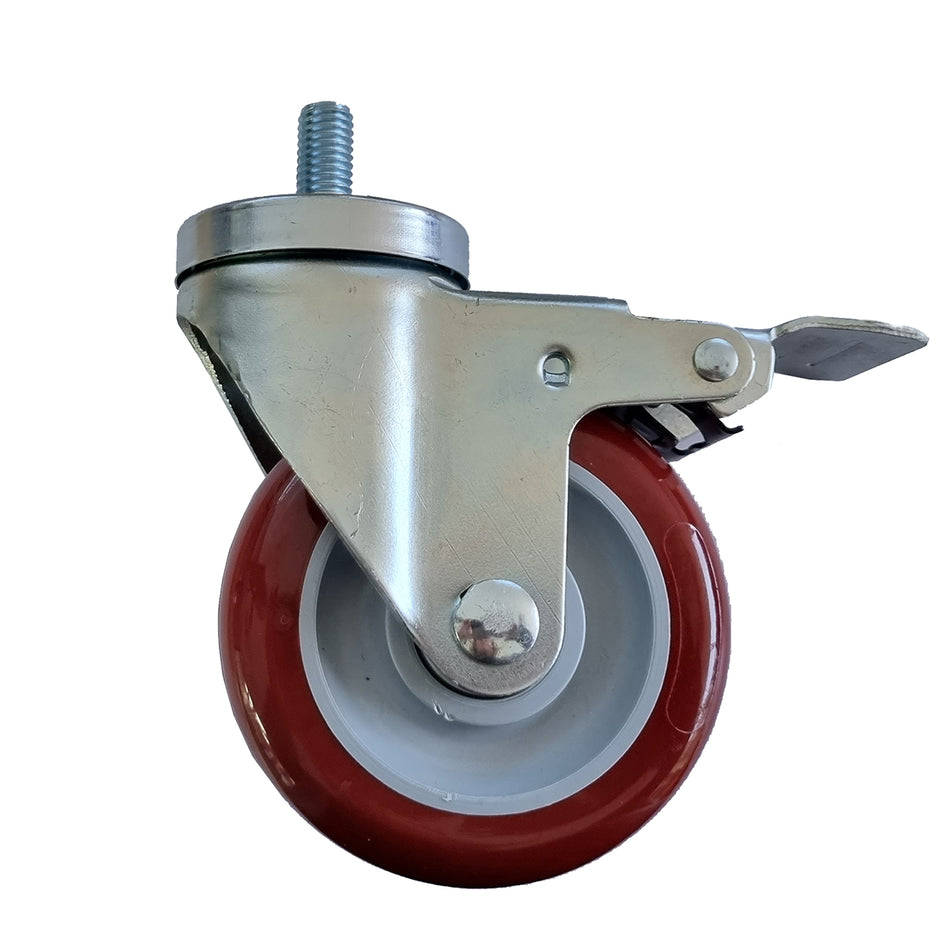 Heavy Duty swivel castor wheels 75mm with brake