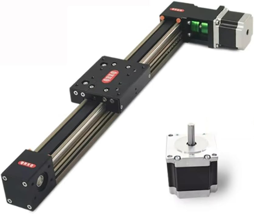 CNC Linear Rail, RXP45 CNC Linear Rail Synchronous Belt Slide Module Include Stepper Motor Support Customization 3D Printer Accessories Black(RXP45,1000mm)