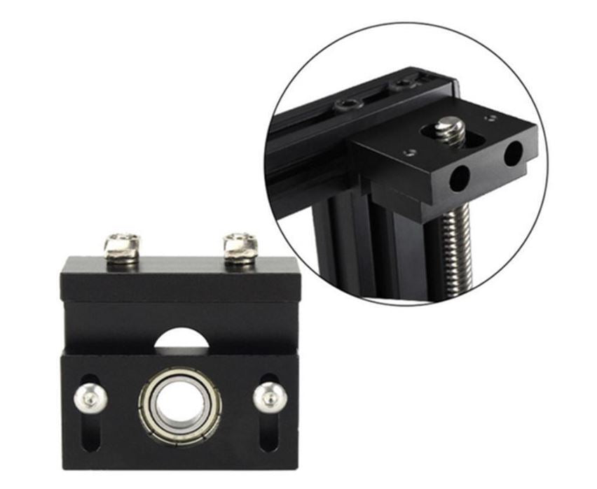 Z-Axis leadscrew top mount with screws and T-Nuts