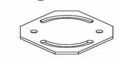 30 series flat surface steering plate 45 or 90 degrees cross connector