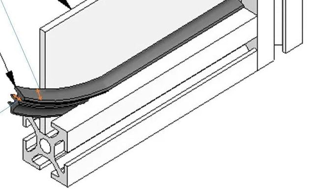 T- Slots Rubber Seal Strip for Aluminum Framing Panels Slot 6mm 8mm 10mm 2020 2040 3030 3060 4040 4080 4545